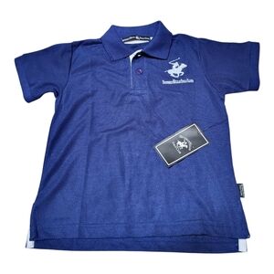 NWT Kids Beverly Hills Polo Club Blue Polo Shirt Classic Design - Size 4T